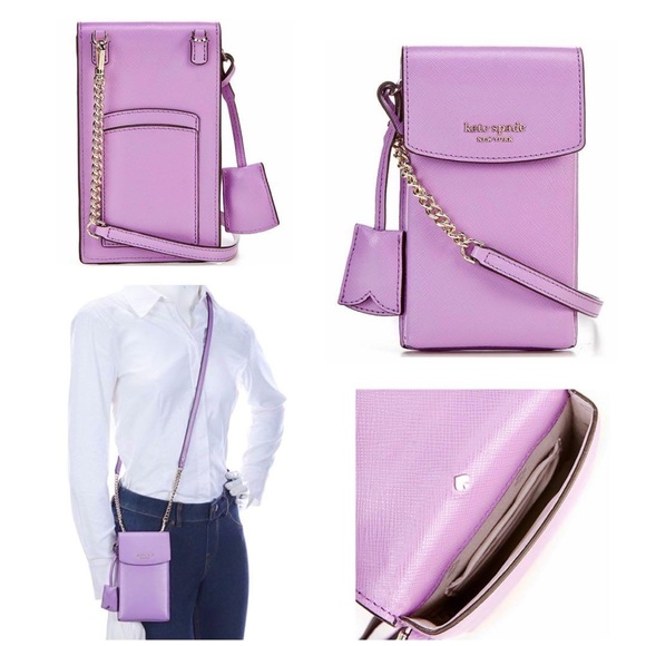 kate spade Handbags - Kate Spade Spencer North South Lavender Purple Phone Crossbody Bag